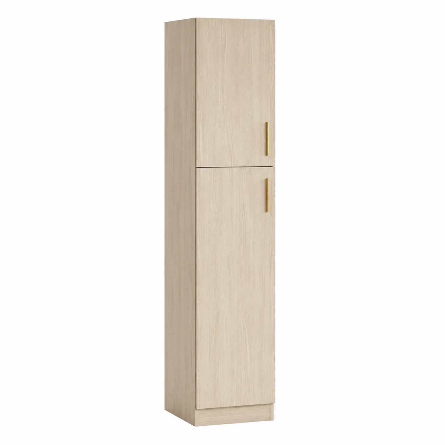 Drewniany Kredens Dwudrzwiowy Beżowy 50x35x200 cm