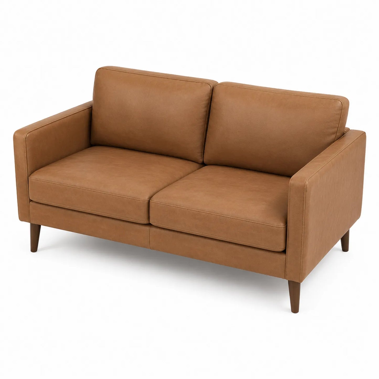 Dwuosobowa sofa skórzana brązowa 160x80x85 cm