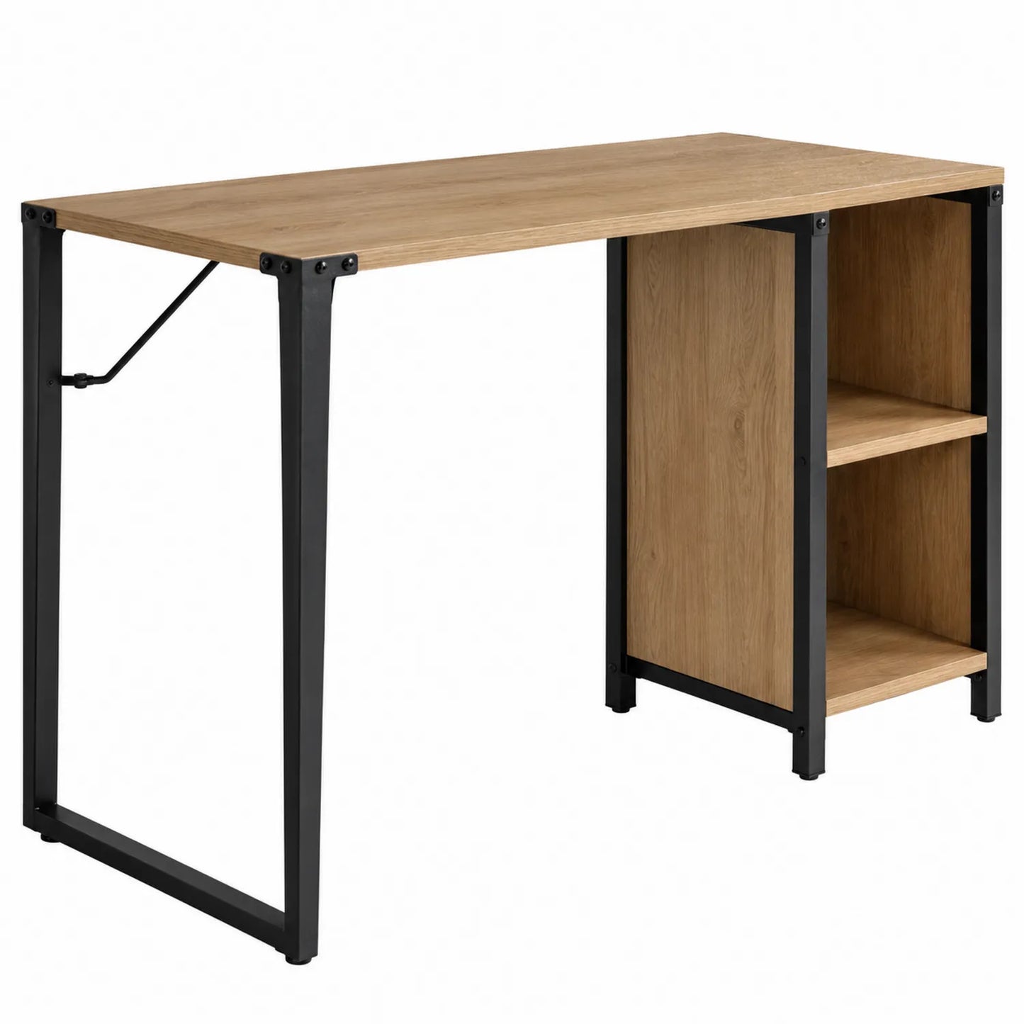 Biurko drewniane prostokątne z półkami 120x60x75 cm